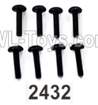 Wltoys 104020 Parts 104003.2432 Pan Head Hexagon Socket Screws 2X8TM D4.5 Group.